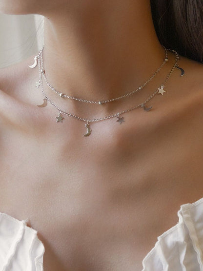 Silver-Plated Enamelled Necklace
