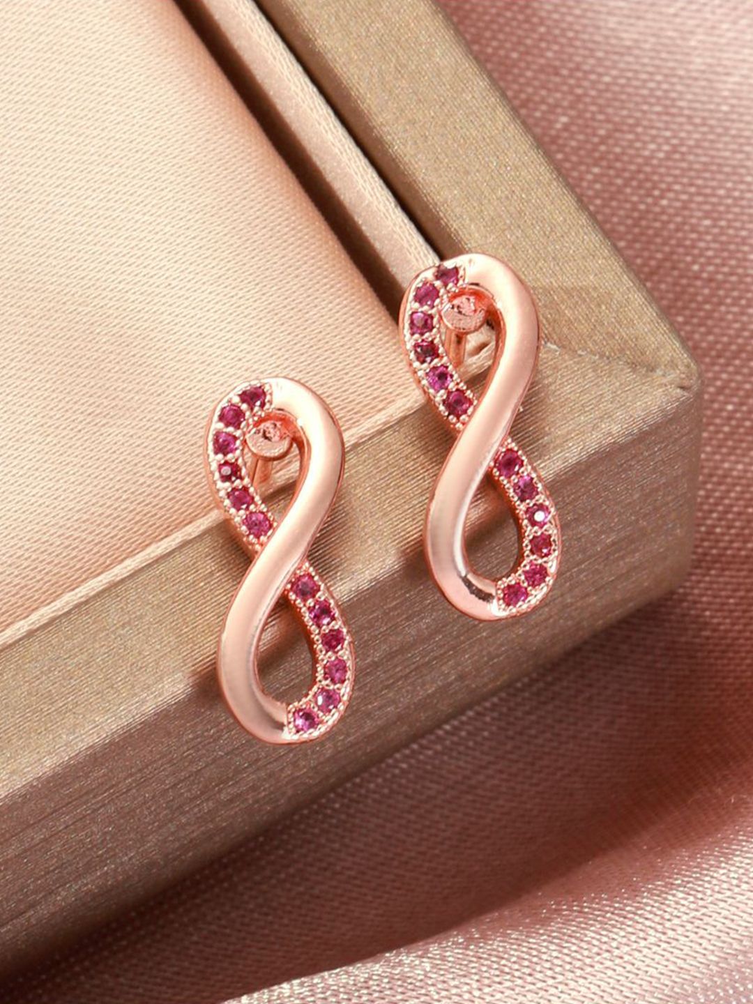 SALTY Valentines Day Limitless Infinity Twist Contemporary Studs