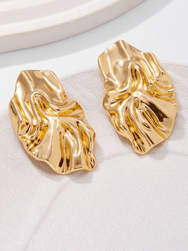 Gold-Plated Contemporary Studs