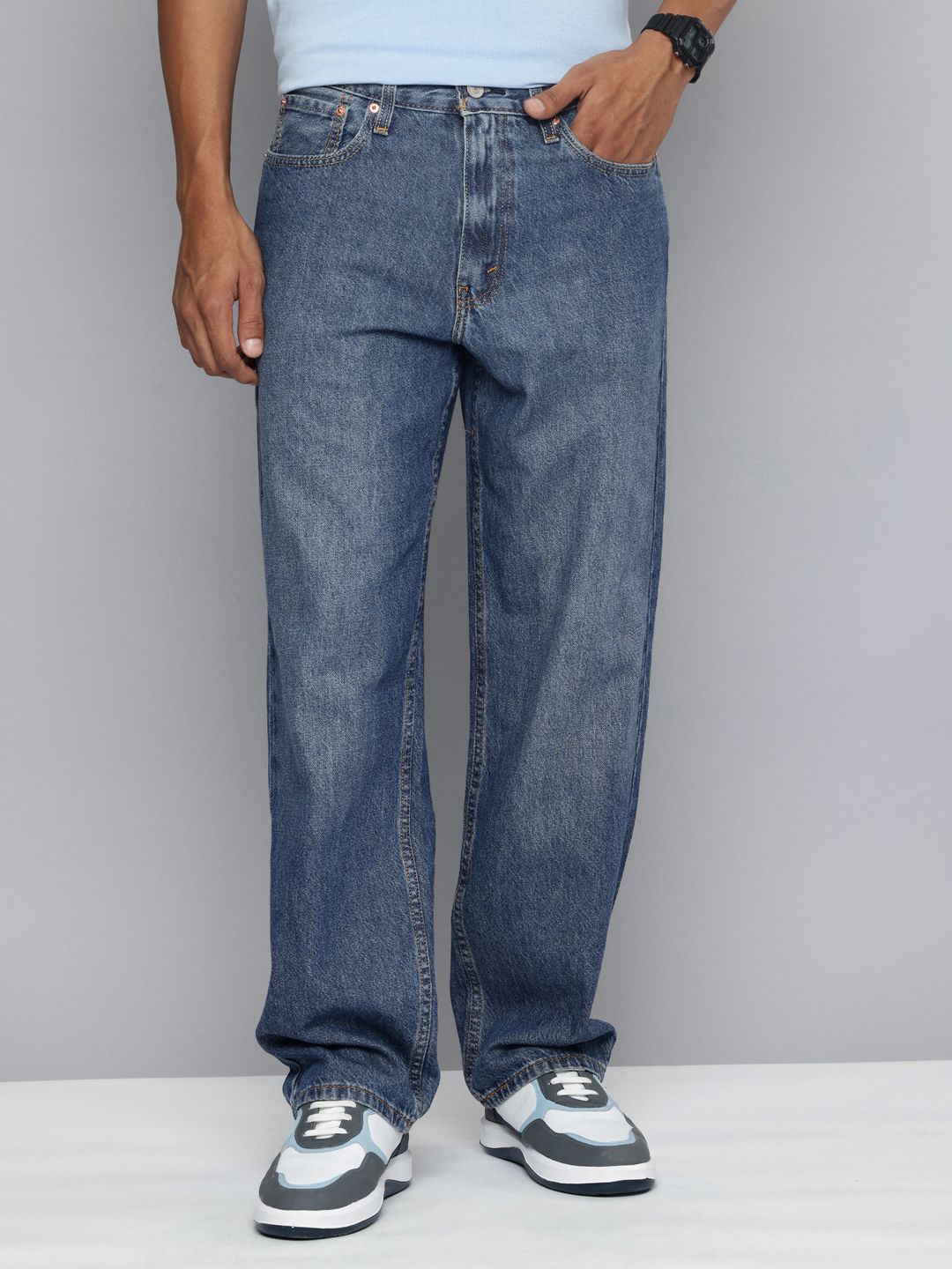 Men 568 Straight Fit Pure Cotton Jeans