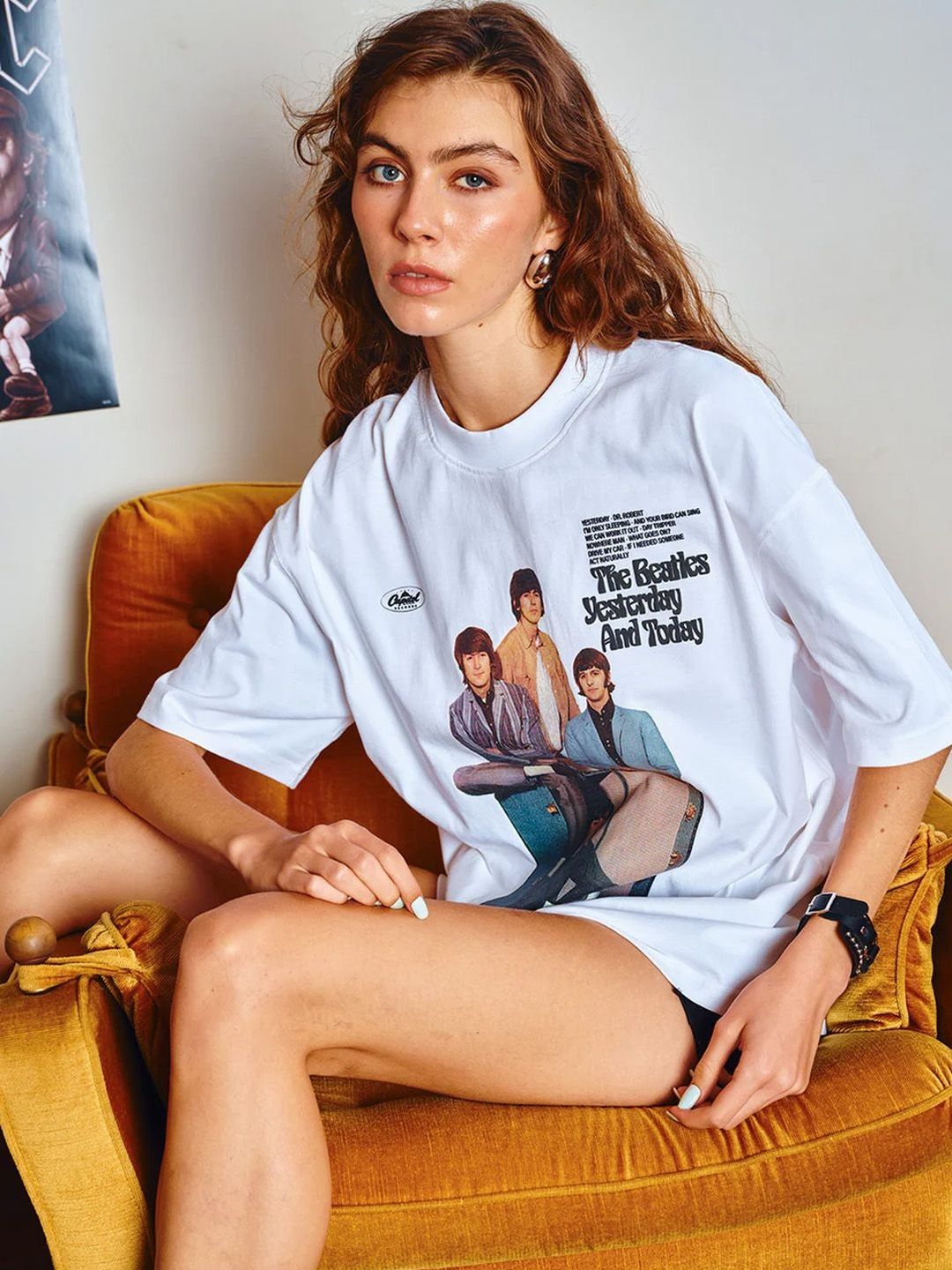 Women Printed Extended Sleeves Pockets T-shirt