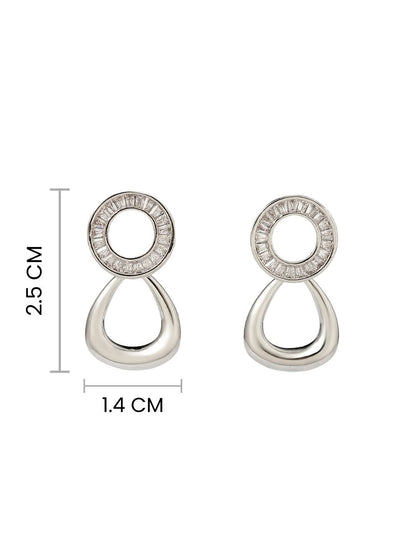 SALTY Gold-Plated Contemporary Oxidised Drop Earrings