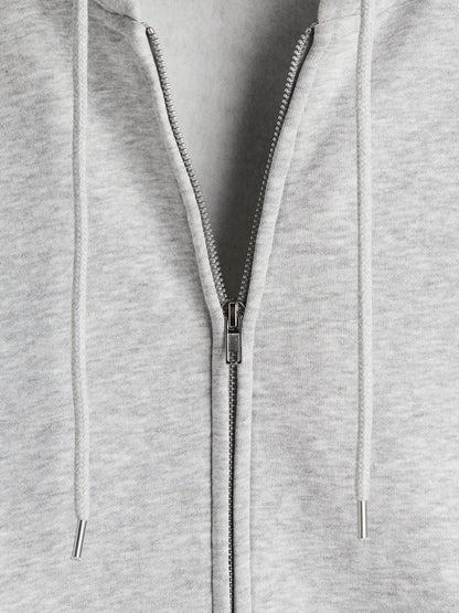 Loose Fit Zip-Through Hoodie