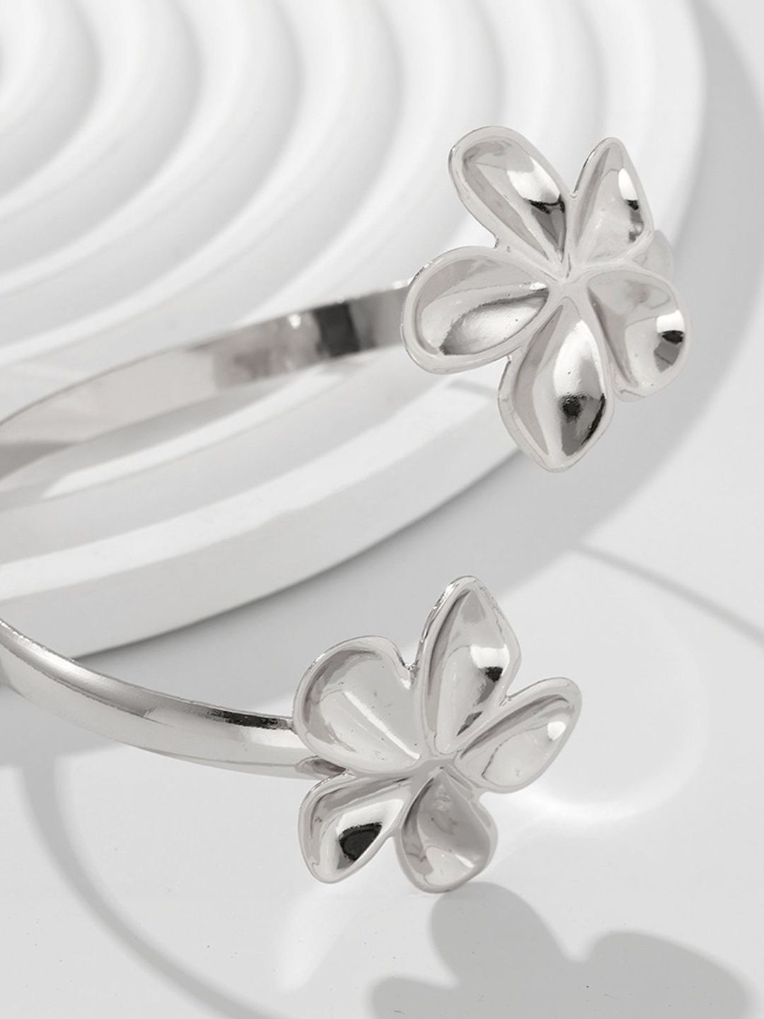 Women Silver-Plated Cuff Bracelet