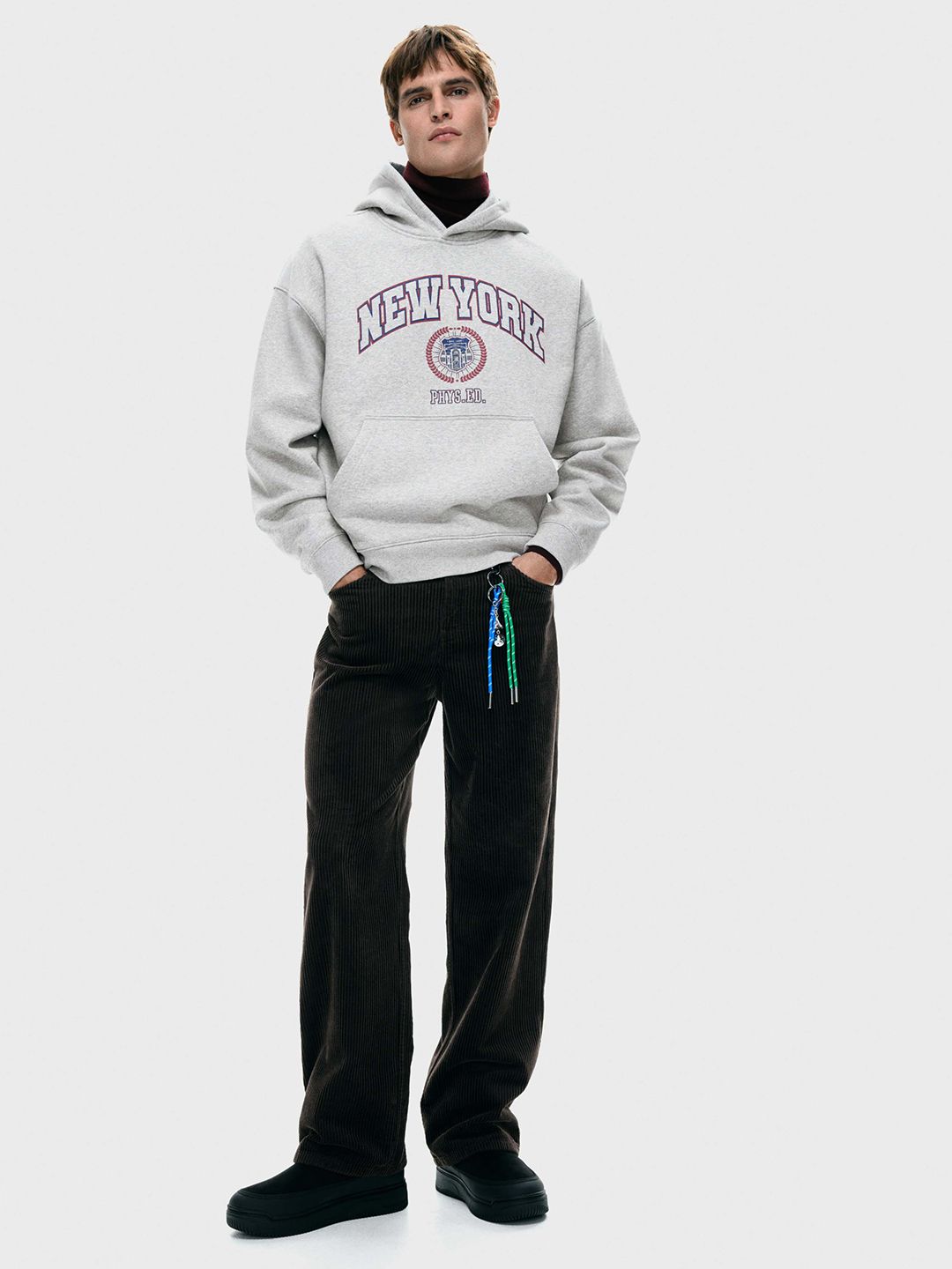 Loose Fit Printed Hoodie
