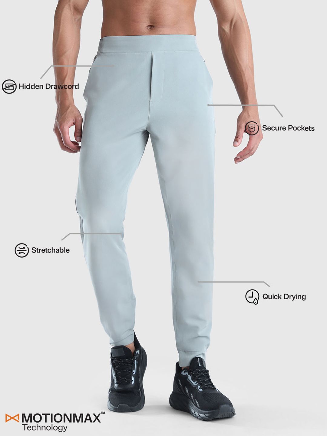 Men Tapered Fit Mid Rise Joggers
