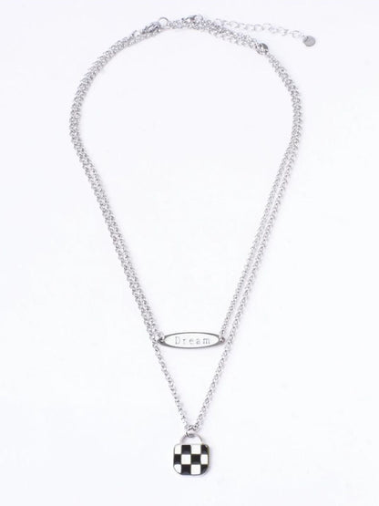 SALTY Stainless Steel Monochromatic Marvel Pendant with Chain