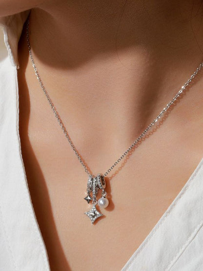 SALTY Stainless Steel Artificial Stones and Beads Pendants with Chains