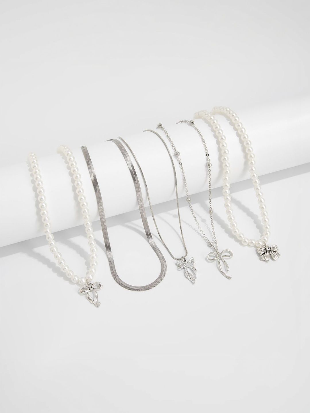Silver-Plated Enamelled Necklace
