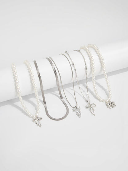 Silver-Plated Enamelled Necklace