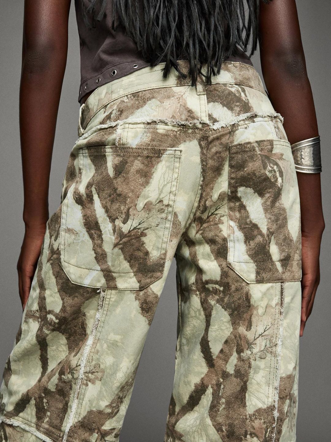 Women Geometric Printed Jeans