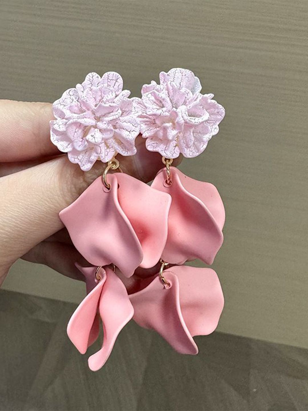 Floral Shaped Drop Earrings