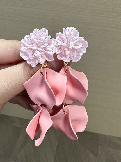 Floral Shaped Drop Earrings