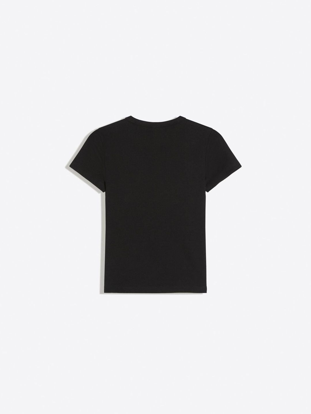 Basic rib short sleeve T-shirt