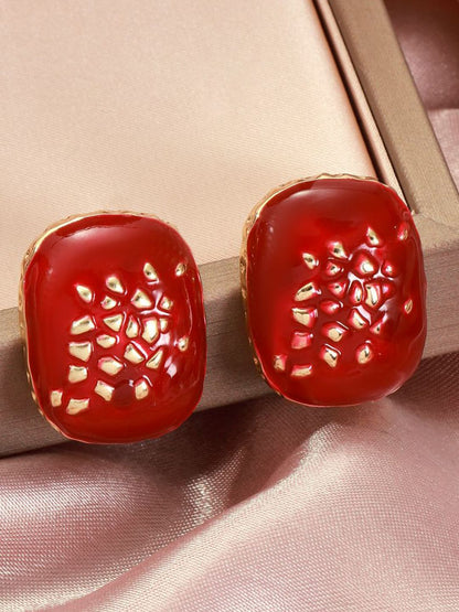 SALTY Valentines Day Scarlet Grace Contemporary Studs Earrings