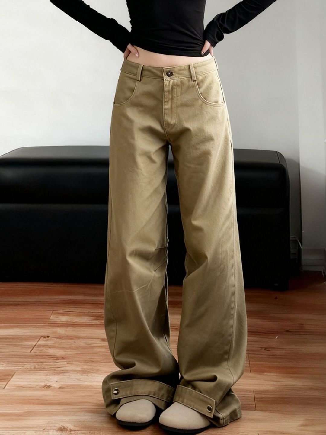 Women Wide Leg High-Rise Jeans