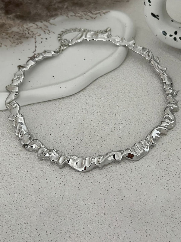 Silver-Plated Statement Necklace