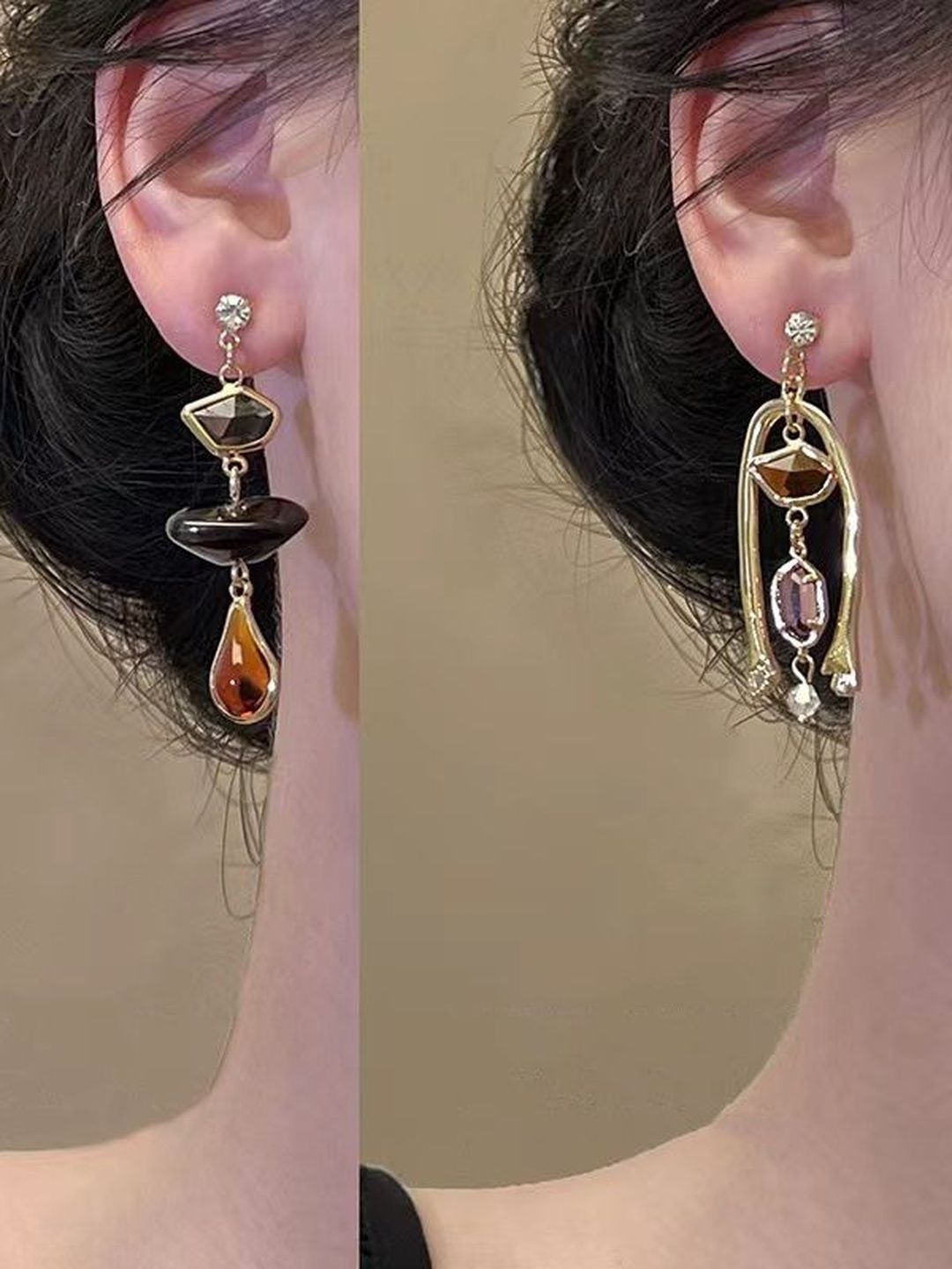 Geometric Drop Earrings