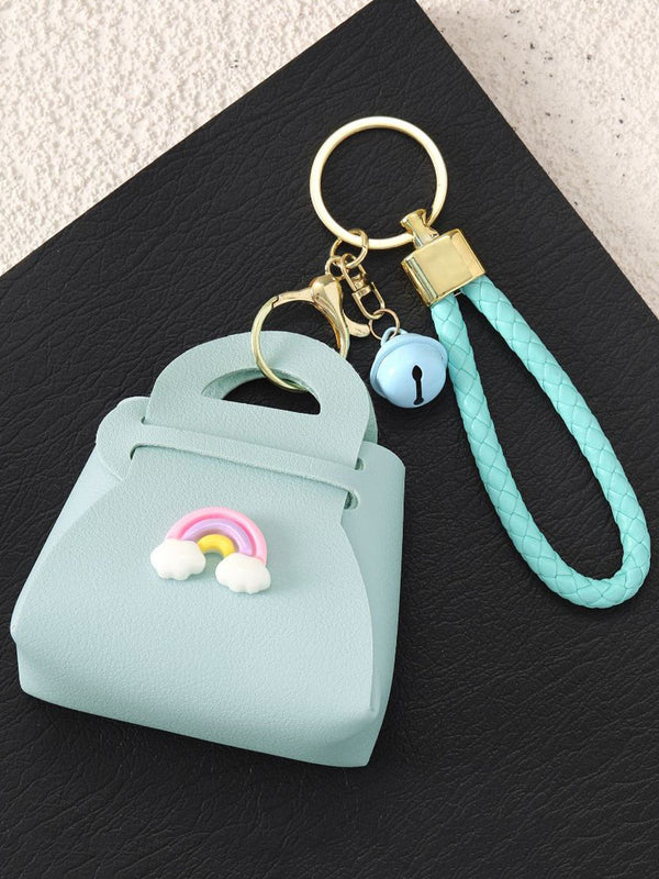 SALTY Yellow & Blue Leather Rainbow Mini Bag Charm
