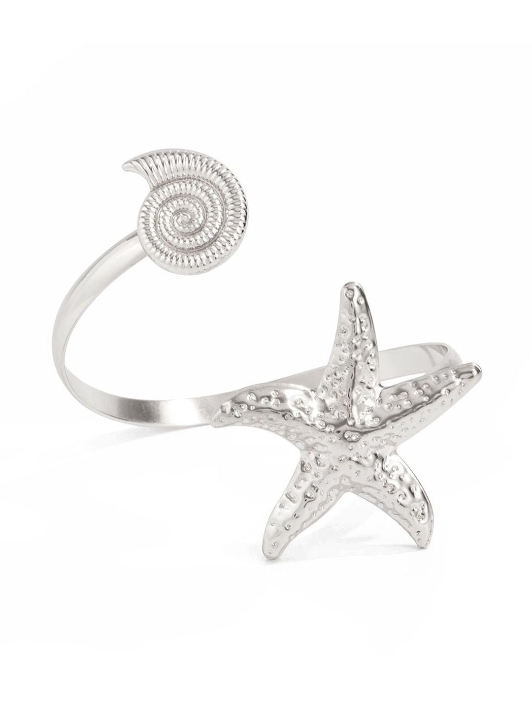 Women Silver-Plated Cuff Bracelet