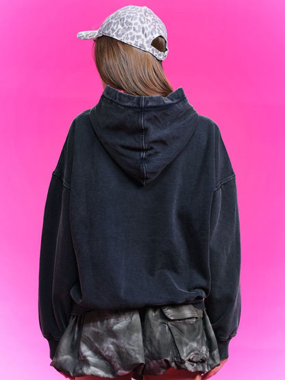 Women Printed Hooded Sweatshirt