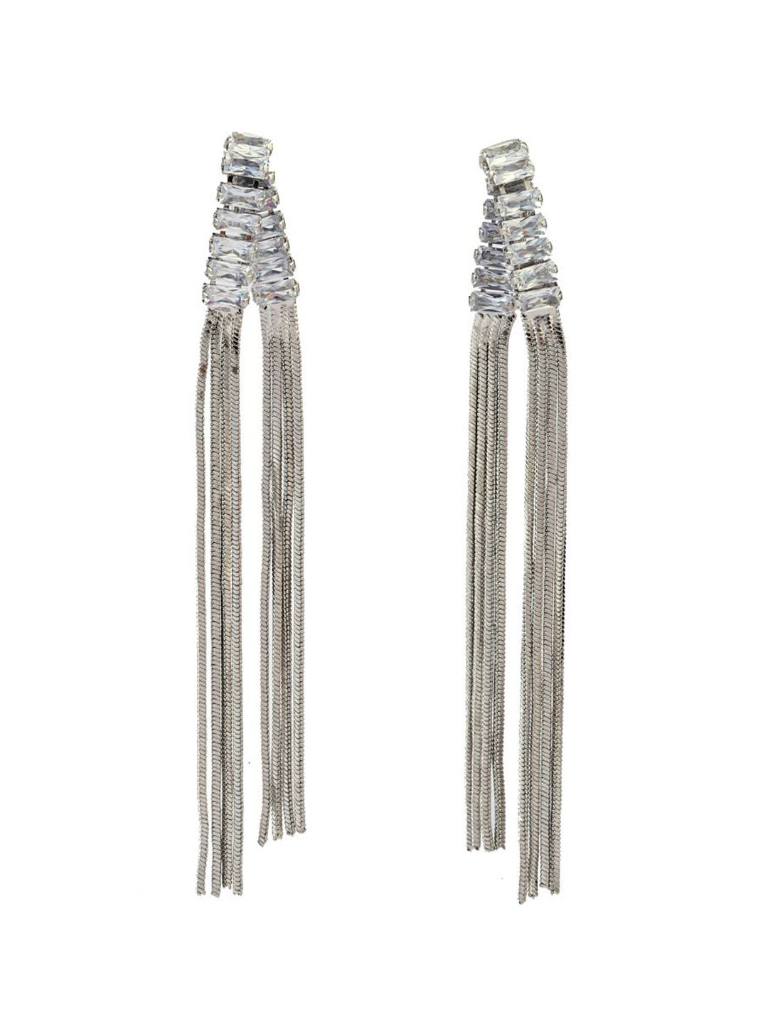 SALTY Stone Studded Contemporary Aurora Radiant Glow Drop Earrings
