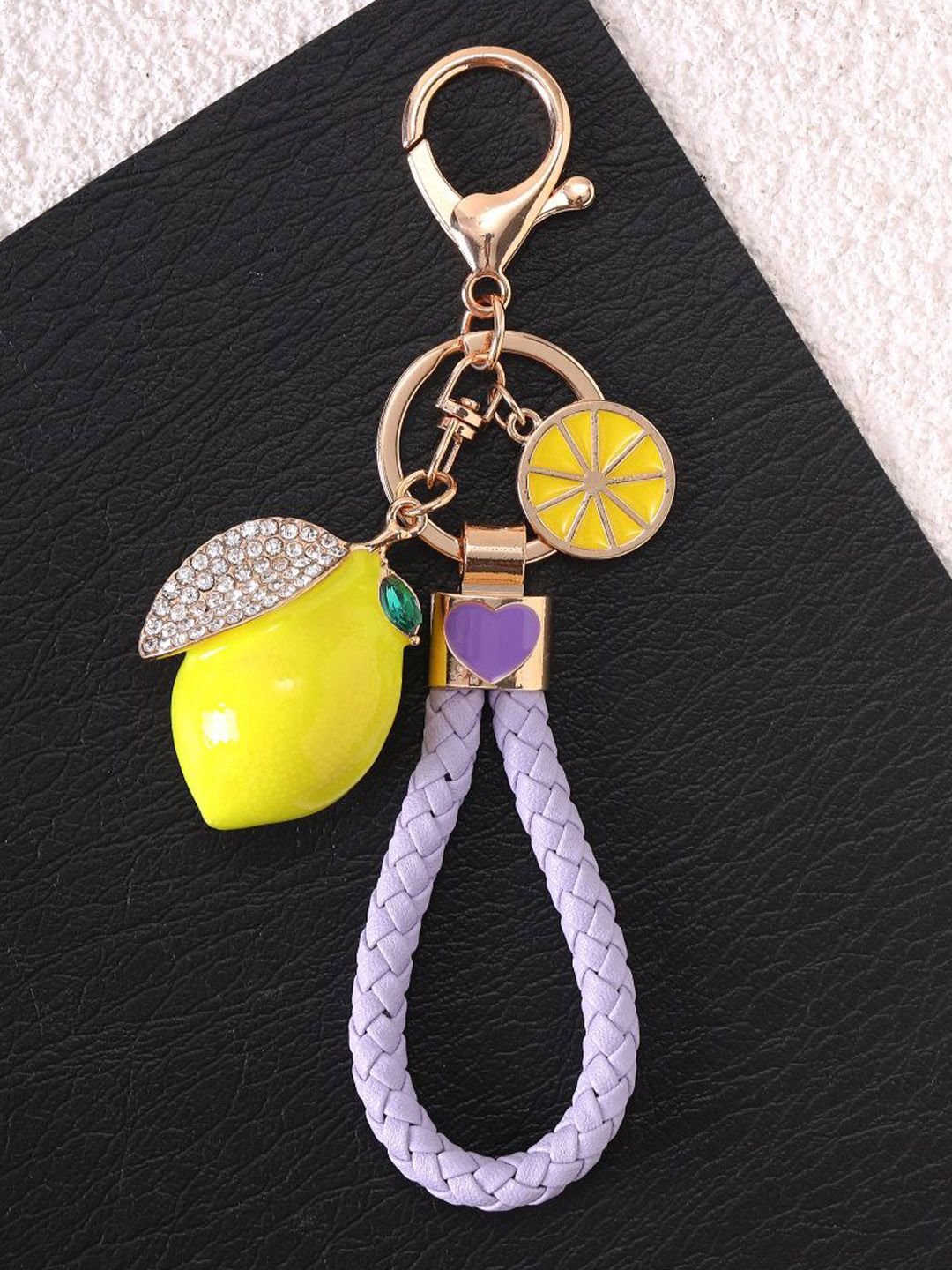 SALTY Purple & Yellow Zestie Lemon Bag Charm