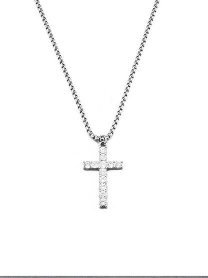 SALTY Set Of 2 Men Jesus Love & Cross Pendant Chain