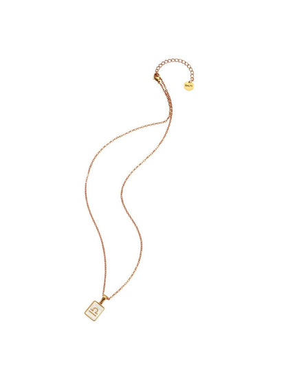 SALTY Gold & White Sign of the Stars Zodiac Libra Pendant With Chain