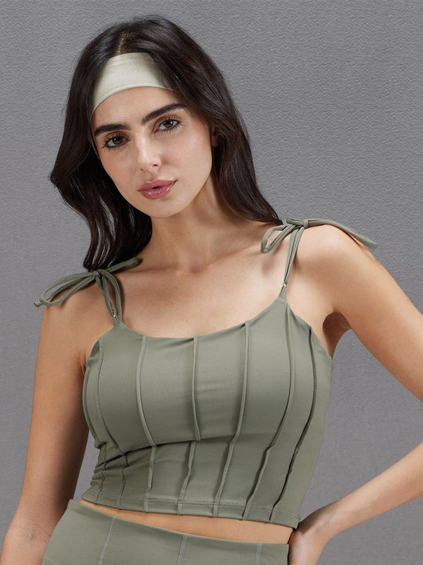 Olive Knot-It Corset Top