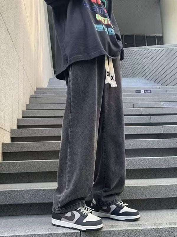 Men Straight Fit Mid-Rise Jeans