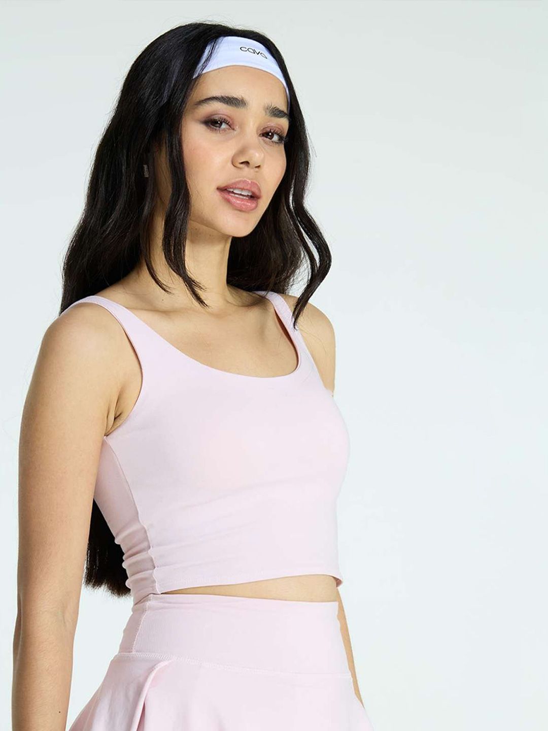 Women Pink Cotton Scoop Tank