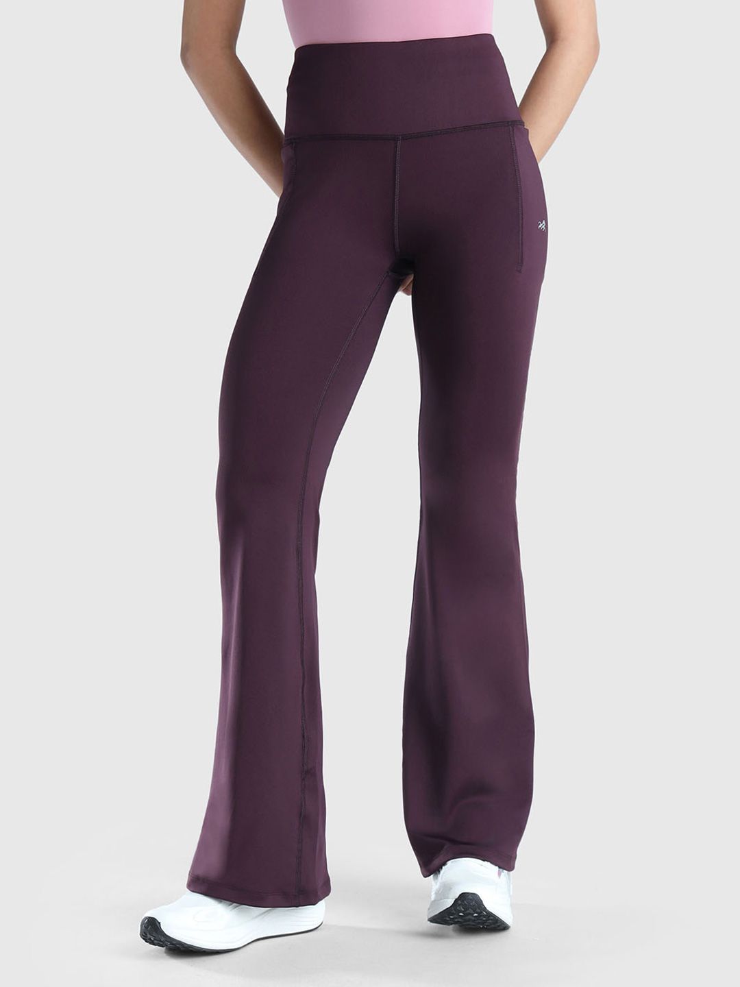 High Rise Waist Flare Tights