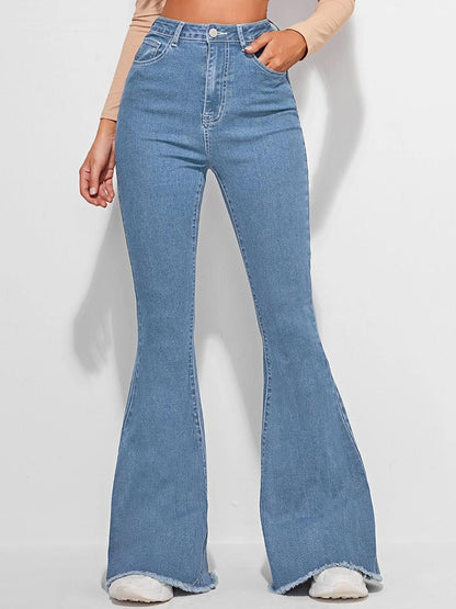Women Cotton Bootcut High-Rise Jeans