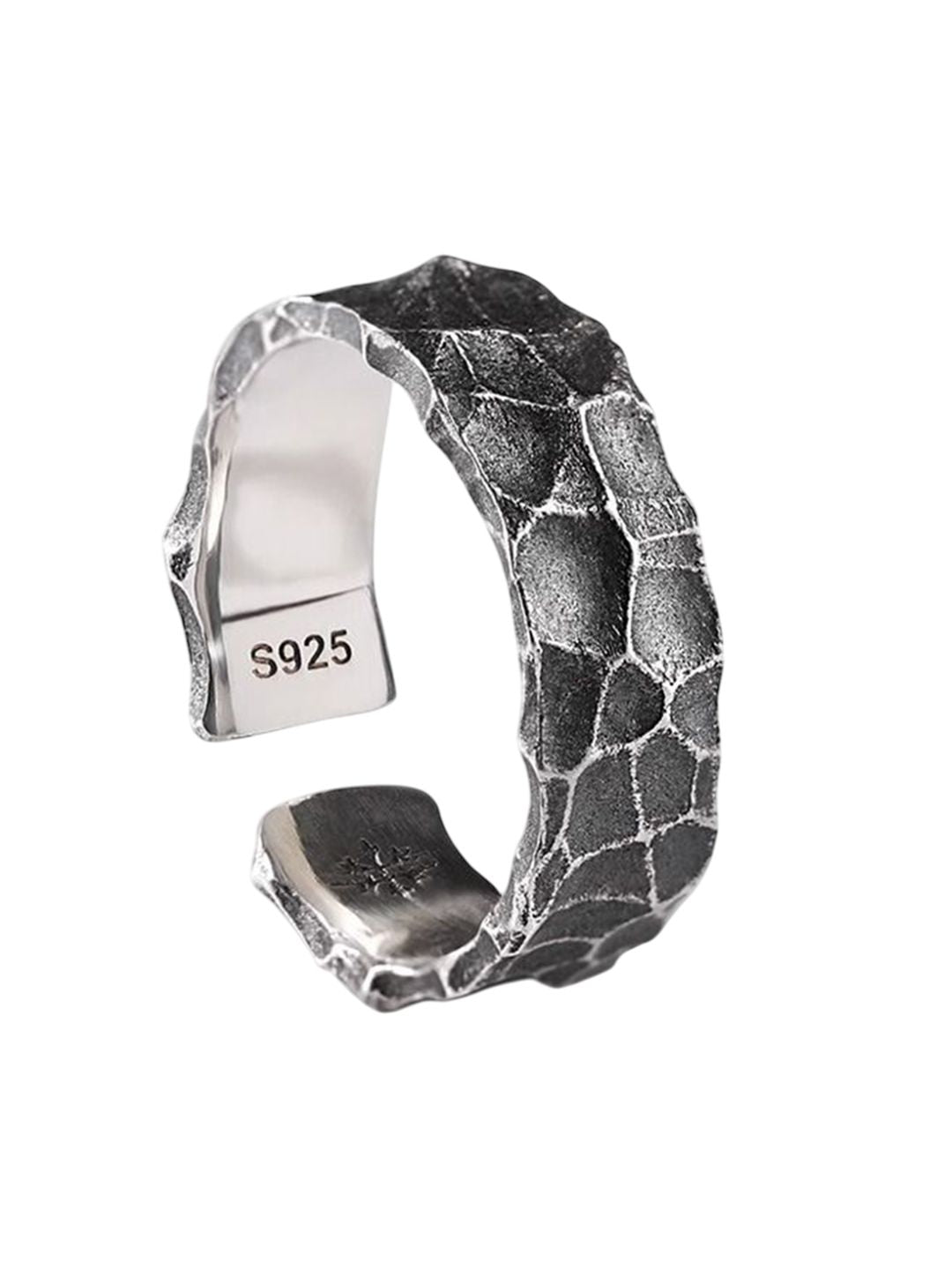 Men Silver-Plated  Adjustable Finger Ring