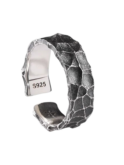 Men Silver-Plated  Adjustable Finger Ring