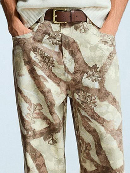 Men Baggy printed Pure Cotton jeans