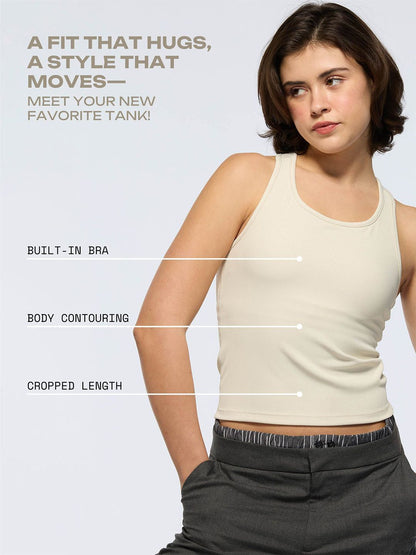 Ivory Crop Tank Us Later Top