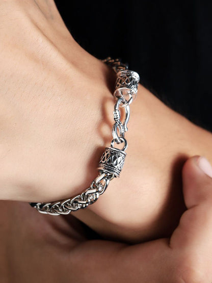 Men Silver-Plated Link Bracelet