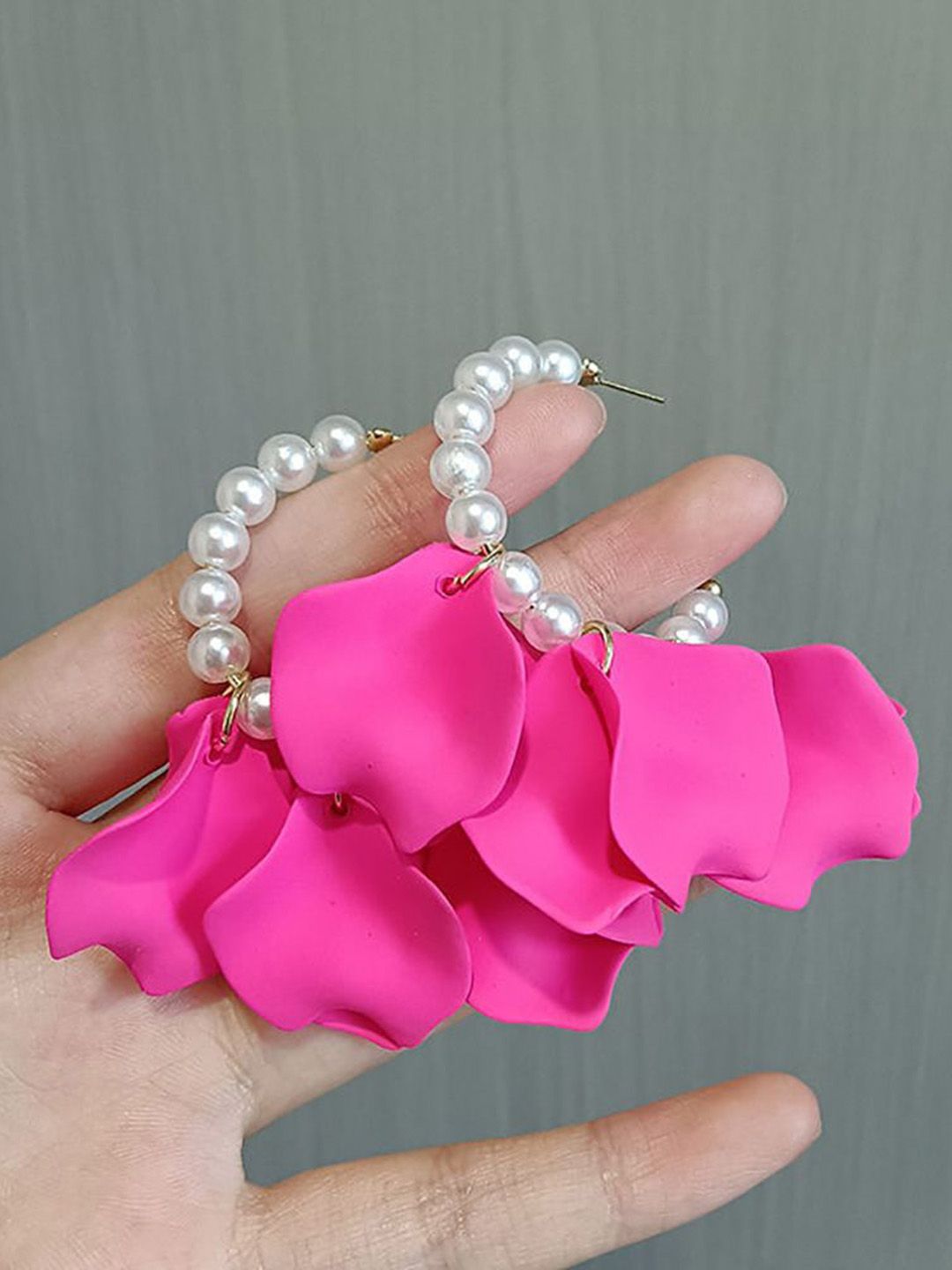 Leaf Shaped Half Hoop Earrings