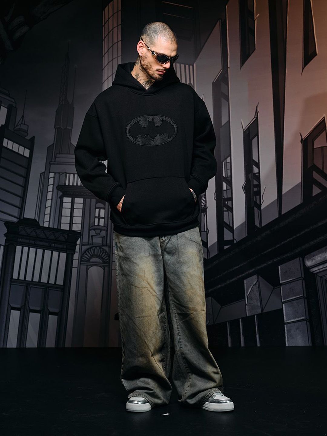 Men Printed Hooded Sweatshirt