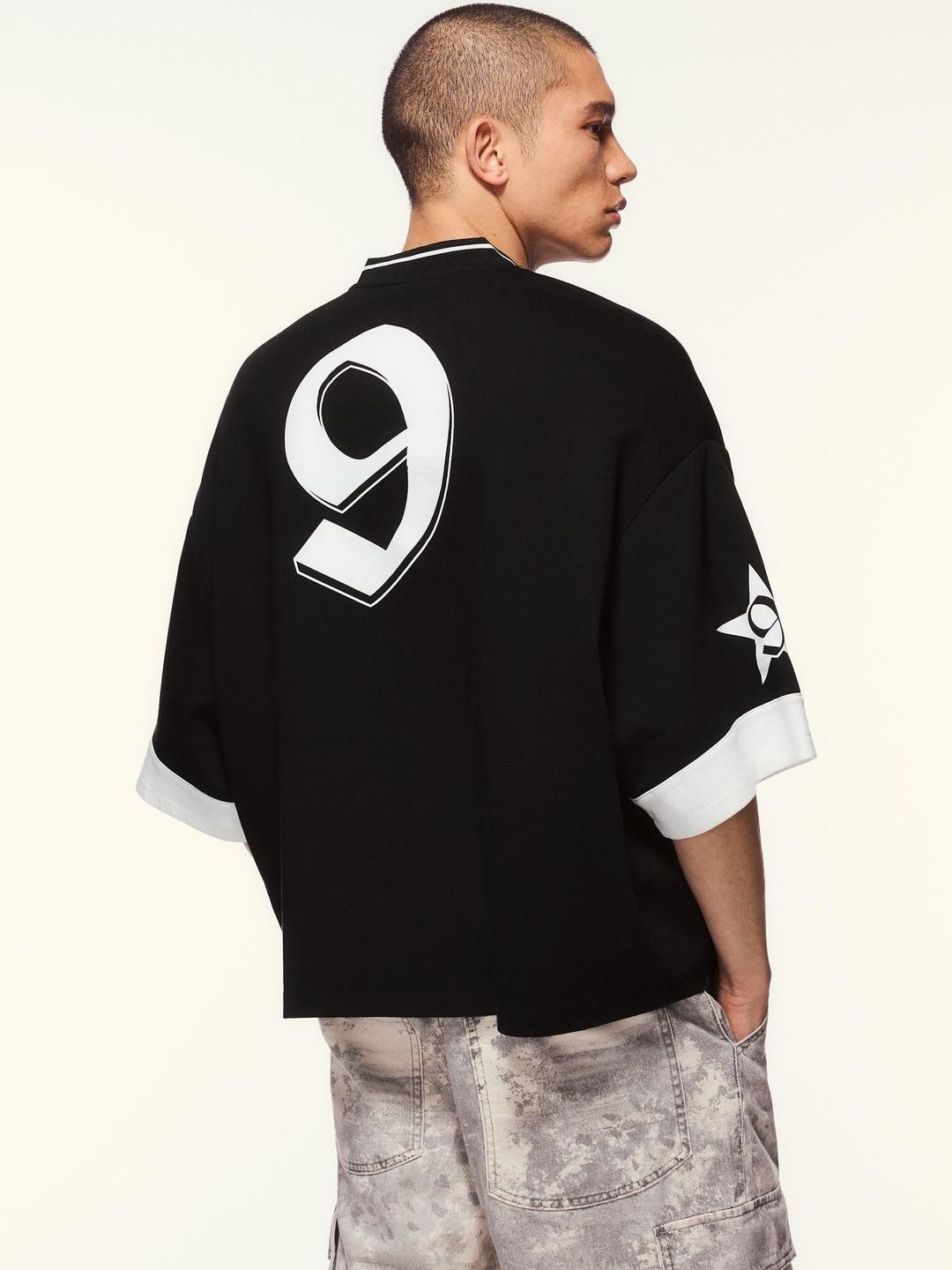 Short sleeve sport print T-shirt