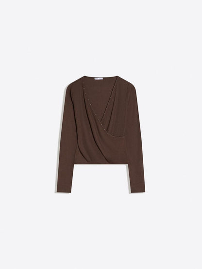 Long sleeve studded T-shirt