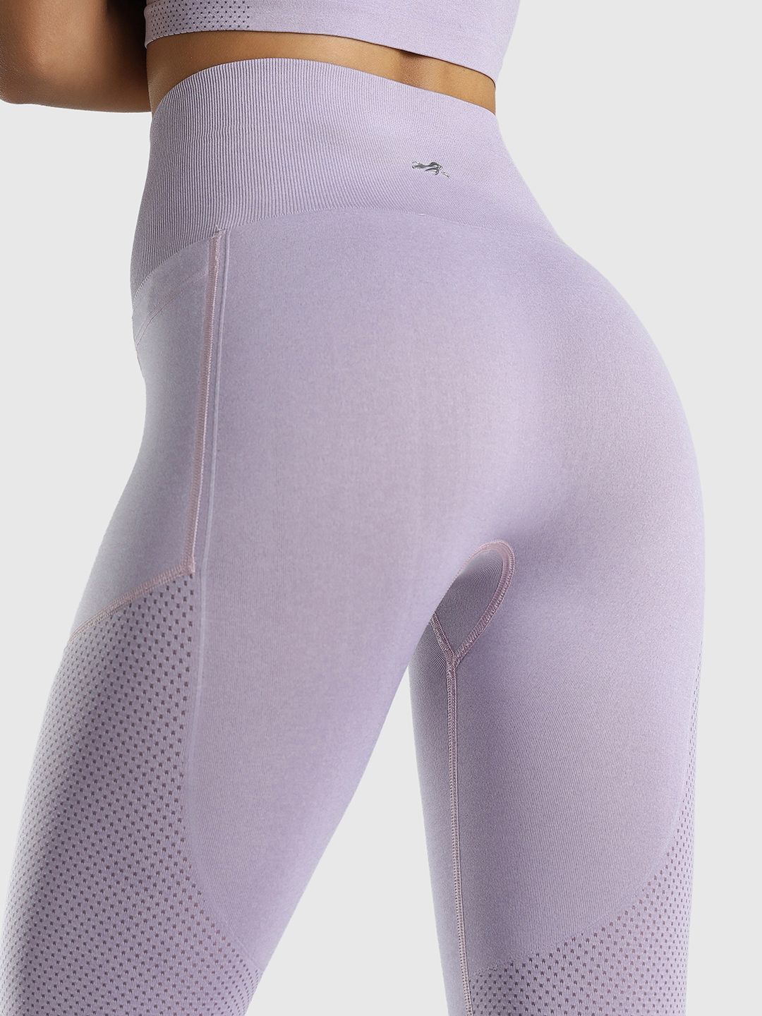Women Seamless Ankle Length Gym Tights with Pockets