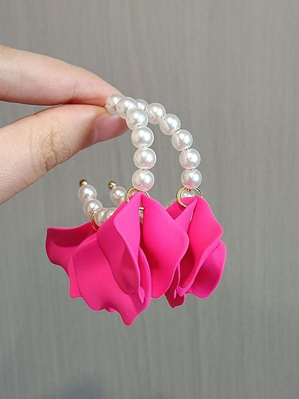 Leaf Shaped Half Hoop Earrings