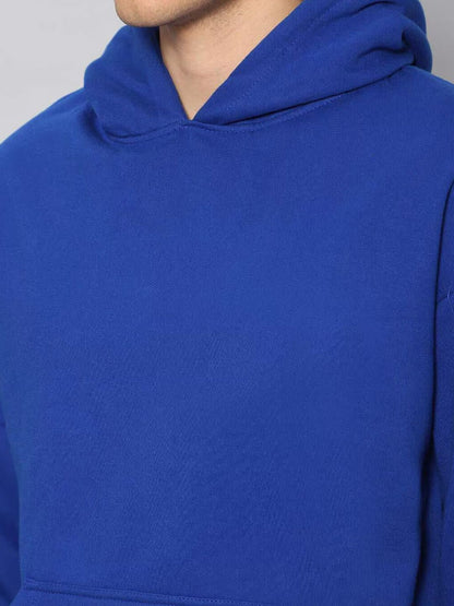 Men Solid Hooded Sweatshirt