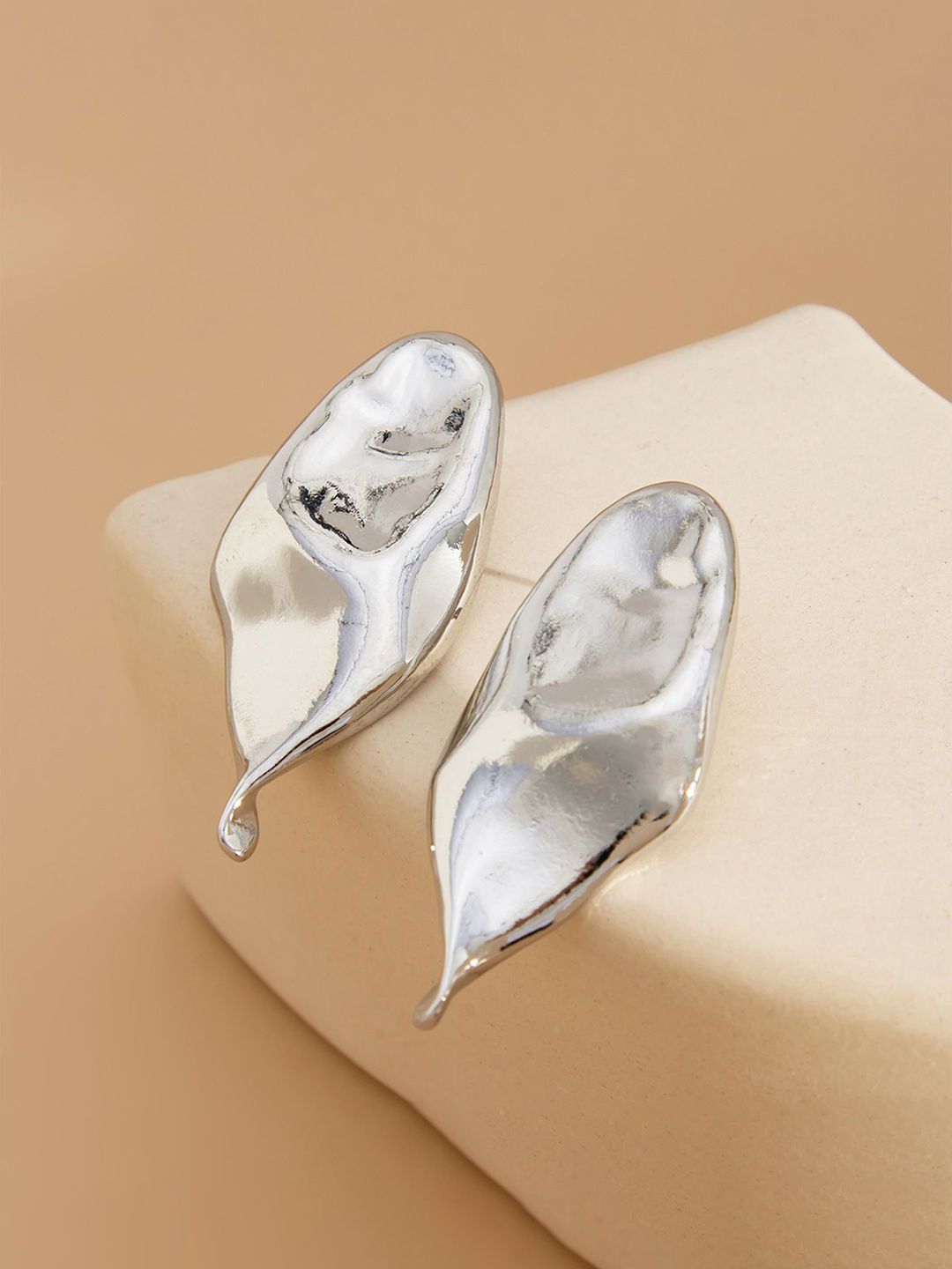 Silver-Plated Contemporary Shaped Studs
