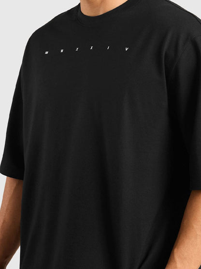 Men Graphic Printed Round Neck Cotton Oversized T-shirt