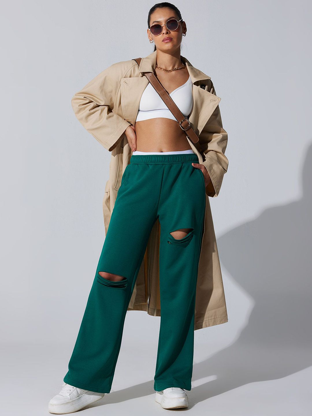 Green Dual Slit Adapt Joggers