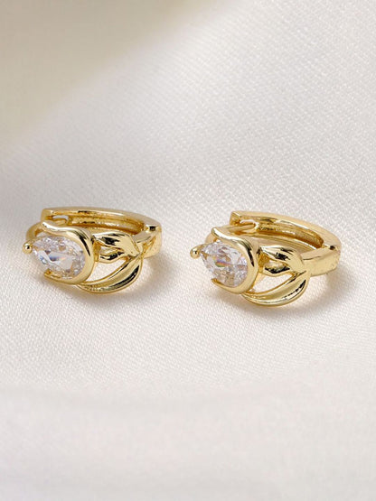 SALTY Gold-Plated Elysian Contemporary Hoop Earrings